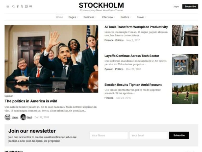 Stockholm demo preview